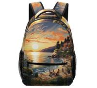 KUEhhhr Mochila multiusos Crepúsculo Sunset over The Harbour - Escuela/campamento de día/bolsa de viaje para niños, Estilo:, One Size, Mochilas daypack