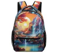 KUEhhhr Mochila multiusos Crepúsculo Sunset over The Harbour - Escuela/campamento de día/bolsa de viaje para niños, Estilo-6, One Size, Mochilas daypack