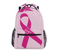 KUEhhhr Mochila realista para laptop de 16 pulgadas, con cintas amarillas, color blanco, bolsa de libros para niños y negocios, Global Collaboration Breast Cancer Awareness Concept, Talla única