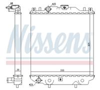 Kühler Motorkühler Autokühler NISSENS Para Suzuki Alto HA11 Daewoo Tico KLY3