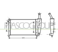 Kühler Wasserkühler Motorkühler Compatible Para Fiat Punto 188 1.2 60 188AX