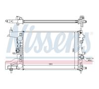 Radiador, refrigeración de motor NISSENS 630726