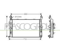 Kühler Wasserkühler Motorkühler Compatible Para Opel Meriva