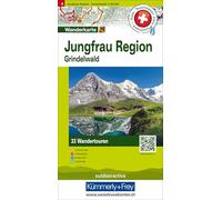 Kümmerly+Frey Wandertourenkarte 4 Jungfrau Region, Grindelwald 1:50.000: Mit 33 Tourenvorschlägen, Wetterfest inkl. Höhenprofil & Zeitangabe pro Tour (Hiking maps with tours)