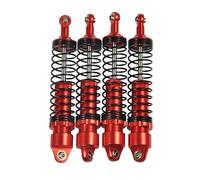 KUENCE 4 amortiguadores ajustables de 90/100/110/120 mm, color rojo, SCX10 D90 1/10 RC Crawler modelo de coche (100 mm, 4 piezas)