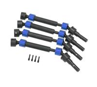 KUENCE 4 ejes de transmisión CVD estriados de acero endurecido 8650 8652 8653 para Traxxas E-Revo 2.0 VXL 86086-4 1/10 piezas de actualización de coche RC (azul)