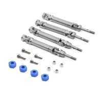 KUENCE 4 piezas de eje de transmisión delantero y trasero de acero CVD para 1/10 Traxxas Slash Rustler Stampede Hoss 4X4 VXL 2WD RC piezas de actualización de coche (4 piezas delanteras y traseras)