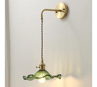 KUENCE Apliques de pared de cristal de flores modernas, luces de pared interiores de Metal para sala de estar nórdica, para accesorios de iluminación de tocador de pasillo, farol de pared colgante