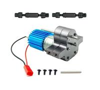 KUENCE Caja de engranajes de metal 370 con eje de transmisión para WPL C14 C24 B24 B36 MN D90 D99 MN99S RC accesorios de piezas de repuesto (titanio)