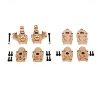 KUENCE Carcasa de engranaje de eje portal delantero y trasero de latón para Absima CR1.8 Yucatan CR3.4 SHERPA YK4082 YK4102 1/8 1/10 piezas de actualización de coche RC