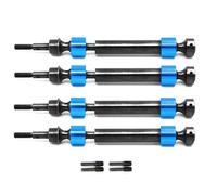 KUENCE Eje de transmisión CVD estriado de acero endurecido 5451X para Traxxas 1/10 Maxx E-Revo Summit E-MAXX T-MAXX RC piezas de actualización de coche (4 unidades, azul)