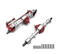 KUENCE Eje delantero y trasero de metal con manga de eje de 3 mm a 4 mm para MN78 MN-78 MN 78 1/12 RC accesorios de piezas de actualización de coche (plata)