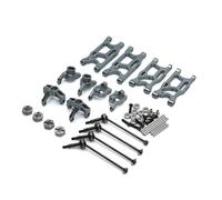 KUENCE Juego de 8 piezas de eje de transmisión de metal para LC Racing 1/14 WLtoys 144010 144001 144002 124017 124016 124018 124019 piezas de coche RC (gris oscuro)