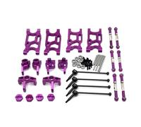 KUENCE Juego de 9 ejes de transmisión de metal para LC Racing 1/14 WLtoys 144010 144001 144002 124017 124016 124018 124019 piezas de coche RC (morado)