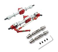 KUENCE Para MN D90 D91 D96 D99S MN-90 MN99S Eje delantero y trasero de metal con eje de transmisión 1/12 RC accesorios de piezas de actualización de coche (plata)