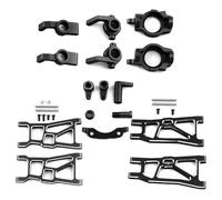 KUENCE Para ZD Racing DBX-10 DBX10 Kit de piezas de actualización de metal, brazo de suspensión, bloque de dirección 1/10, accesorios de actualización de coche RC (Schwarz)