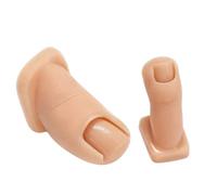 Künstliche Fußnägel Übungs-Set - Realistisches Silikon-Zehenmodell | Maniküre & Pediküre Trainings-Modell Für Salon & Heimstudio | Weiche -Fußzehen Nageldesign Hautfarben, 1 par