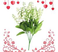 Künstliche Maiglöckchen Blumen Gefälschter Blumenstrauß Weißes Windspiel