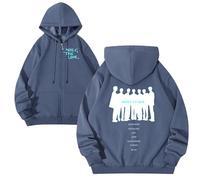 kueodao Sudadera con Capucha Y Cremallera WalkTheLine De WorldTours. Regalos For Hombres Y Mujeres.(Blue,3XL)