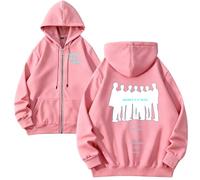 kueodao Sudadera con Capucha Y Cremallera WalkTheLine De WorldTours. Regalos For Hombres Y Mujeres.(Pink-Thick,2XL)