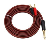 Kueohse 1/4 una Conector Banana, Cable de Audio de Altavoz Phono una Conector Banana de 6,35 Mm, Chapado en 1/4 Macho una Banana Dual (1,5M)