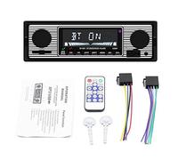 Kueohse 1 DIN Retro Car Stereo Audio Automotive Bluetooth con USB USB/SD/AUX Card FM MP3 Player Tipo de PC: ISO-5513