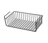 Kueohse 1 Estante Organizador de Cocina de Metal Debajo de la Mesa, Cesta de Red Colgante, Estante de Almacenamiento de Libros Multifuncional, para el Hogar y la Oficina B