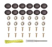 Kueohse 1 Juego de Botones de A Presión para Tapicería, Aptos para Muebles Capitoné, Sofás, Sillas, Asientos de Coche, Techos de Caravanas, Color Café.