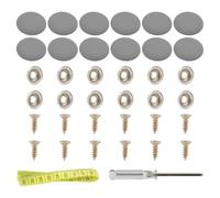 Kueohse 1 Juego de Botones de A Presión para Tapicería, Aptos para Muebles Capitoné, Sofás, Sillas, Asientos de Coche, Techos de Caravanas, Color Gris.