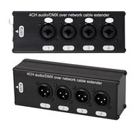 Kueohse 1 Par de Extensores de Cable de Rojo de Audio y de 4 Canales, XLR de 3 Pines o 6,3 mm, Extensor de SeñAl de Rojo DMX512 Macho + Hembra