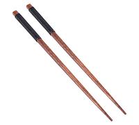 Kueohse 1 par de palillos japoneses naturales para comer, paquete de valor, vajilla de cocina, color negro