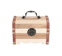 Kueohse 1 Pieza Hucha de Madera Segura Ahorros con Cerradura Caja de Almacenamiento de Moneda Hecho A Mano de Talal de Madera