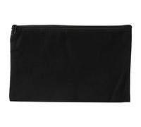 Kueohse 10 bolsas de lona con de cremallera, estuche vacío, para manualidades, para viajes, manualidades, escuela, color negro, Negro