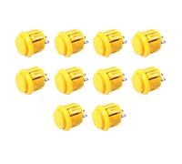 Kueohse 10 Botones de 24 mm, con Respuesta, para Entusiastas de los Videojuegos, Color Amarillo.