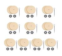 Kueohse 10 Juegos de Conectores para Juntas de Muñecas, Juntas de Pasador y Discos de Tablero de Fibra de Madera, Pernos de Acoplamiento Móviles, Accesorios para Muñecas, 24 mm