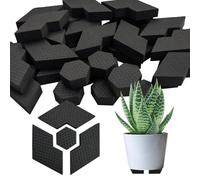 Kueohse 10 Pies Invisibles para Macetas de Jardín, Elevadores Hexagonales Compuestos para Macetas de Varios Estilos.