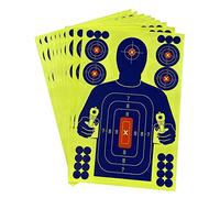 Kueohse 10 Piezas 12X18 Pulgadas Forma de Cuerpo Humano Objetivos Reactivo de Papel Fluorescente con Brillo Reactivo para Entrenamiento de Tiro con