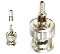 Kueohse 10 Piezas BNC Engarzado Recto de Ventana de Enchufe Macho para RG174 RG316 RG179 Cable Adaptador 50 Ohm