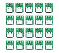 Kueohse 10 Piezas Conector Hembra USB Tipo C Placa de ConexióN con Placa Convertidora de PCB para Transferencia de Cable de LíNea de Datos