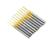 Kueohse 10 Piezas de Brocas de Carburo para Fresas de Grabado Revestidas de Titanio, 0,8-3 mm, Juegos de Fresas de Extremo de Vástago de 1/8 de Pulgada para Herramientas Rotativas