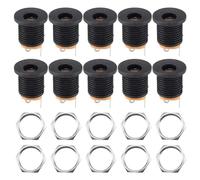Kueohse 10 piezas de soldadura de 3 2,1 mm x 5,5 mm hembra Power Jack DC hembra