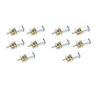 Kueohse 10 Piezas GA12-N20 Mini Motor de Engranaje de Metal DC 3V Motores de Engranajes de Rueda de Engranaje 15RPM
