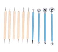 Kueohse 10 Piezas Herramientas de Punteado Estilo bolta para Pintura de Rock Mandala, Artesania de Arcilla de Ceramica, Arte de realce