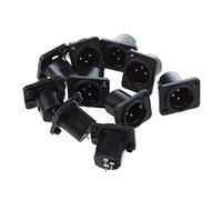 Kueohse 10 piezas XLR macho clavija Conector montado en panel de terminal recto