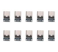 Kueohse 10 Uds. Conector USB 3,1 Tipo C Conector Hembra de 14 Pines ReceptáCulo una TravéS de Agujeros PCB 180 Vertical USB-C1