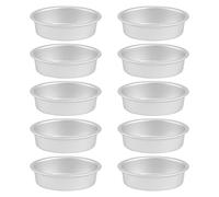 Kueohse 10 Uds Mini Forma de Huevo Ovalada de AleacióN de Aluminio de Metal Molde para Pastel de Queso Molde para Pan Molde para Tarta Soporte para PudíN de Gelatina