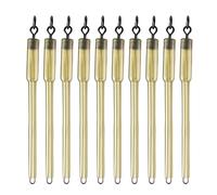 Kueohse 10 unidades de conectores de pesca de carpa de PVA para manguera, tallos sólidos de bolsa, tallos de plomo insert final terminal Tackle Mash