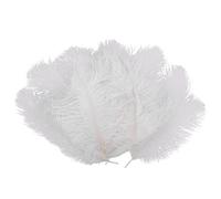 Kueohse 10 unidades de plumas de avestruz blancas naturales 20-25 cm boda DIY