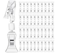 Kueohse 100 Clips para Carteles de Doble Cara, Mini Clip para ExhibicióN de Carteles, Clip Giratorio Transparente para MercancíAs, Soporte para Carteles, Clip para Etiquetas de PláStico
