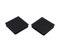 Kueohse 100 Mm X 100 Mm Tapas de Extremo Cuadradas Acanaladas de PláStico Insertos de Tubo de Cubierta 2 Piezas